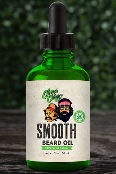 Smooth Beard Oil bottle on bench